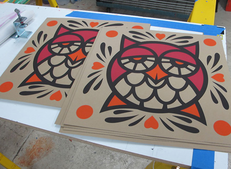 owl print red evoker
