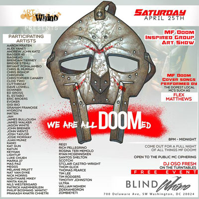 evoker mf doom blind whino we're all doomed art show