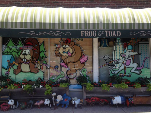 evoker frog and toad windows hand painted