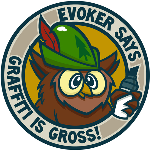 woodsy the owl evoker sticker