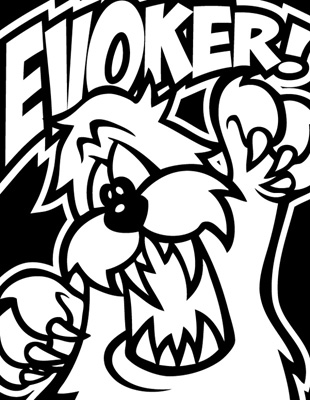 snow monster evoker sticker