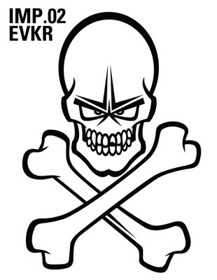 impko skull tribute sticker by evoker